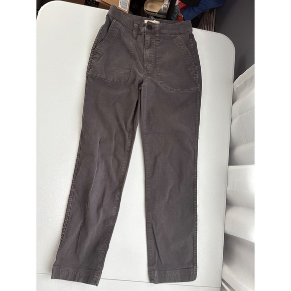 Madewell Utility Fatigue Pants Straight Leg Ankle Casual Gray Size 24 - Picture 1 of 5